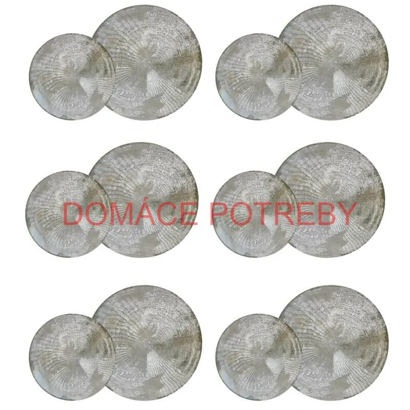 Súprava keramických tanierov 18 ks GREY