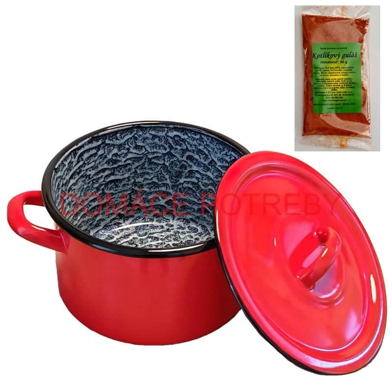 Smaltovaný hrniec s pokrievkou COMBI 12 l + korenie na kotlíkový guláš 50 g