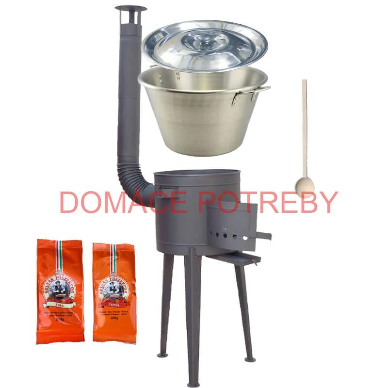 Nerezový kotol 40 L + vysoká kotlina 47 cm (2,0 mm) HODO Plus 600 + paprikové korenie na guláš