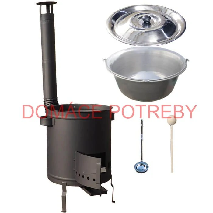 Nerezový kotlík 15 L (1,5 mm) + hrubostenná (1,5 mm) a žiaruvzdorná kotlina 36 PLUS 600