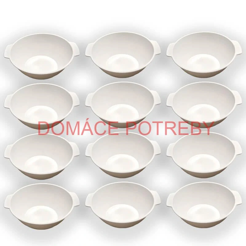 Sada 12 ks: Plastová miska na fajnový kotlíkový guláš a polievky – 500 ml