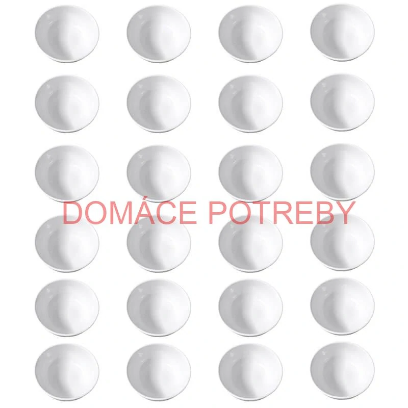 Set 24 ks: Prémiové biele misky s kamennou štruktúrou (750 ml)