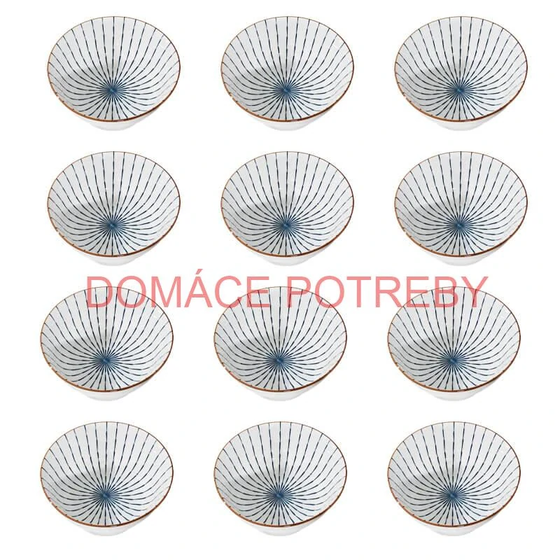 Sada 12 ks veľkých keramických misiek na guláš a polievky, 1 liter