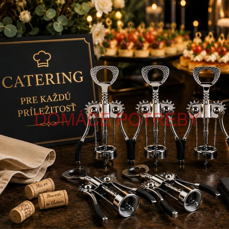 Súprava 5 otváračov na víno – vývrtky na catering a oslavy