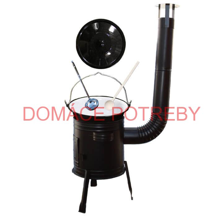 Smaltovaný kotlík 13 L (1,2 mm) + kovová kotlina 36 CLASSIC (KOV) + vareška a naberačka Easy party