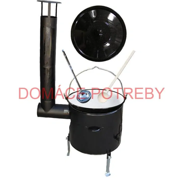 Smaltovaný kotlík 16 L (1,2 mm) + smaltovaná kotlina 39 cm + vareška a naberačka Easy party