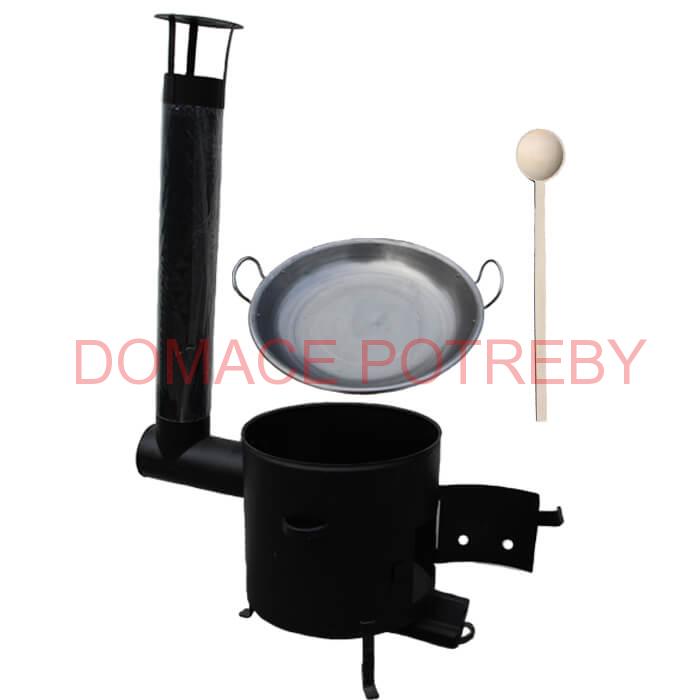 Železná panvica 46 cm na grilovanie + Kotlina 42 cm a vareška Garden Barbecue
