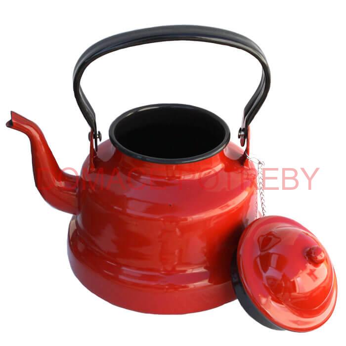 Smaltovaný čajník 3 L RED