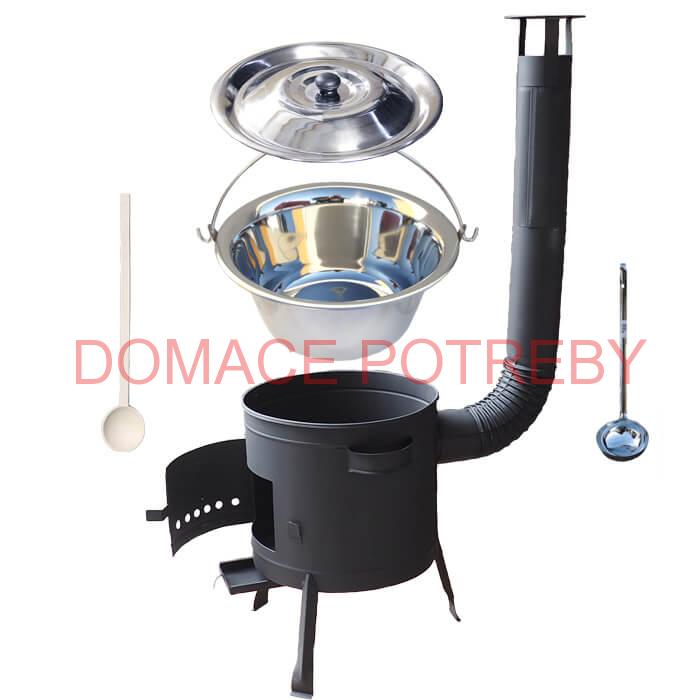 Kotlíkový gulášový set 36 PLUS 600 + nerezový kotlík 15 L (1,2 mm)