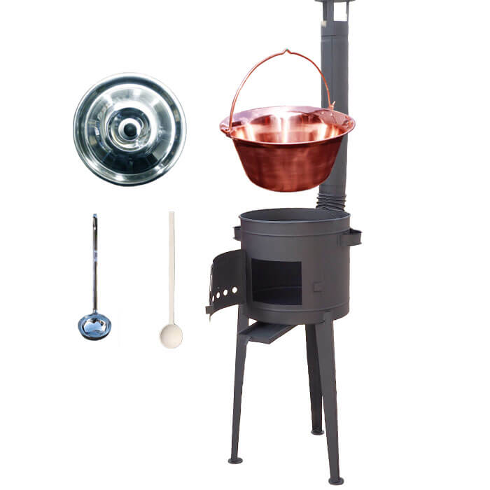 Kotlíkový gulášový set 36 PLUS 600 + medený kotlík 14 L (1,2 mm)
