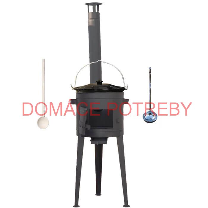 Smaltovaný kotlík 16 L + vysoká kotlina + vareška + naberačka zdarma!