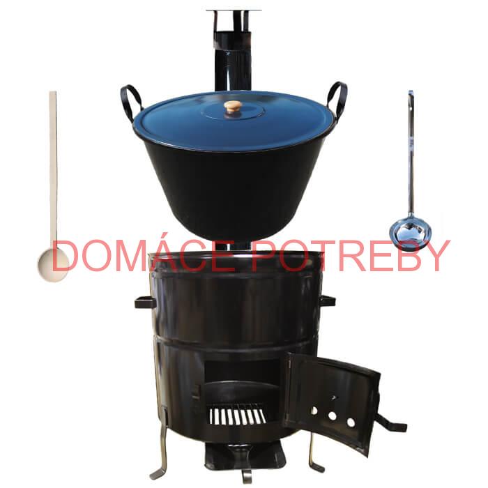 Smaltovaný kotol 60 L + kovová kotlina 53 cm BIG PARTY