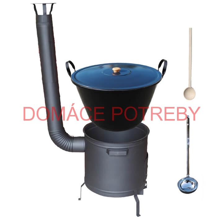 Smaltovaný kotol 70 L + žiaruvzdorná kotlina 53 cm PLUS 600