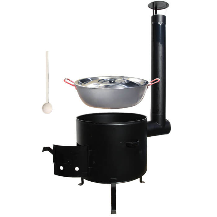 Panvica PAELLA (WOK) 36 cm + kovová kotlina 36 cm GARCIMA