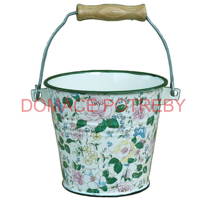 Smaltovaný hrnček s výlevkou 1 L+ vedro 1 L DECOR