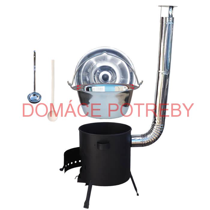 Antikorový kotlík 20 L (0,8 mm) zosilnený s nitmi + žiaruvzdorná kotlina (1 mm) 42 PLUS 600