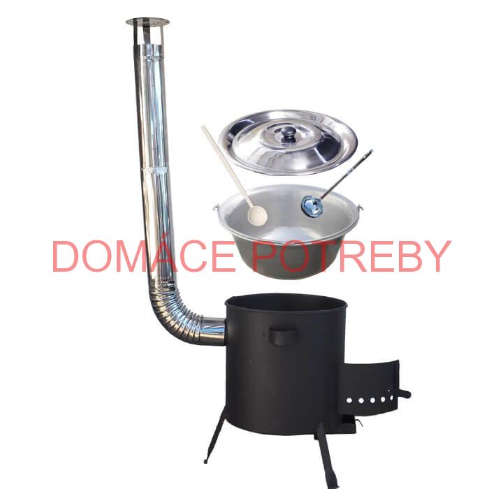 Železný kotlík 20 L (0,75 mm) + žiaruvzdorná kotlina (1 mm) 42 PLUS 600