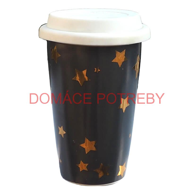 Keramický hrnček s vrchnákom - hnedý VIANOCE