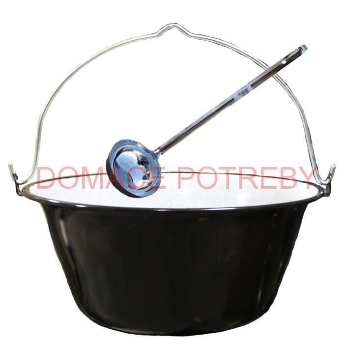 Smaltovaný kotlík 16 L + antikórová naberačka