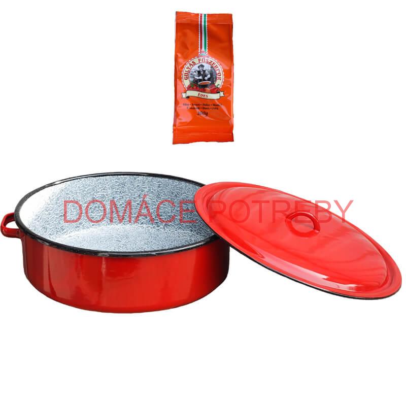 Smaltovaný kastról s pokrievkou 10 L CLASSIC + paprikové korenie na guláš