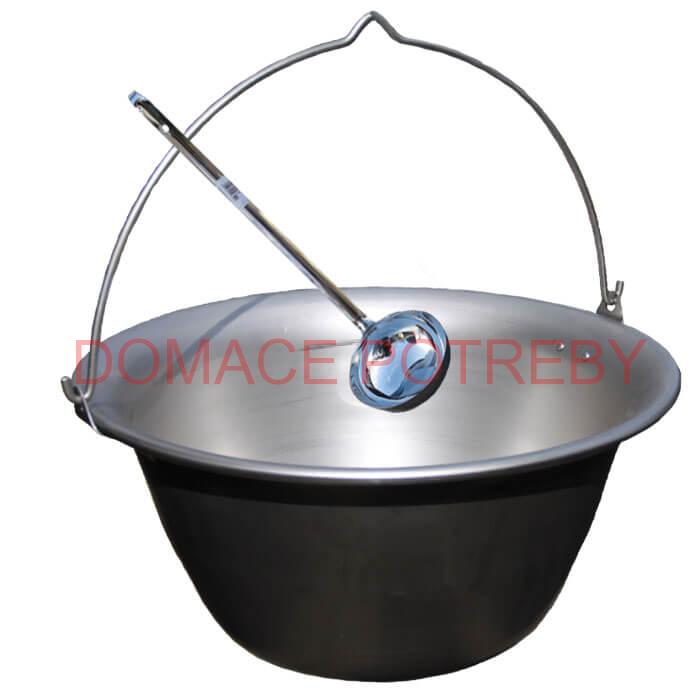 Nerezový kotlík na guláš 15 L (1,5 mm) + antikórová naberačka