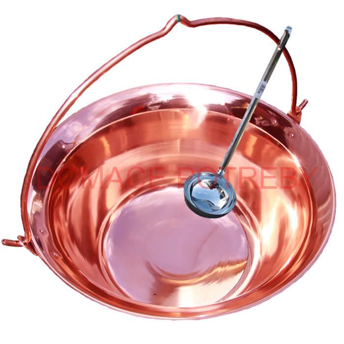 Medený kotlík 30 L + antikórová naberačka