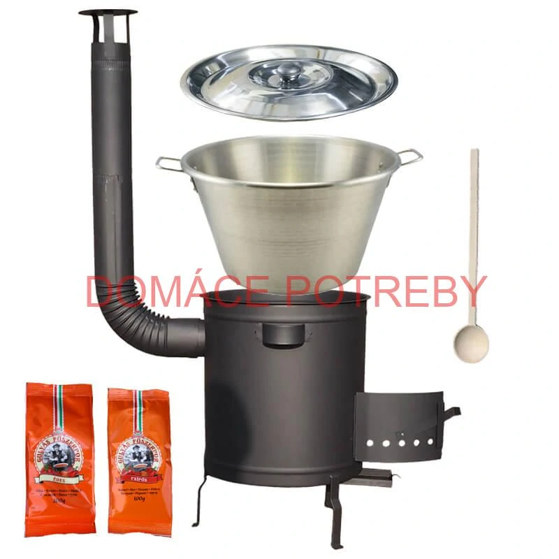 Nerezový kotol 40 L + Hrubostenná kotlina 45 cm (1,5 mm) STRONG Plus 600 + paprikové korenie na guláš