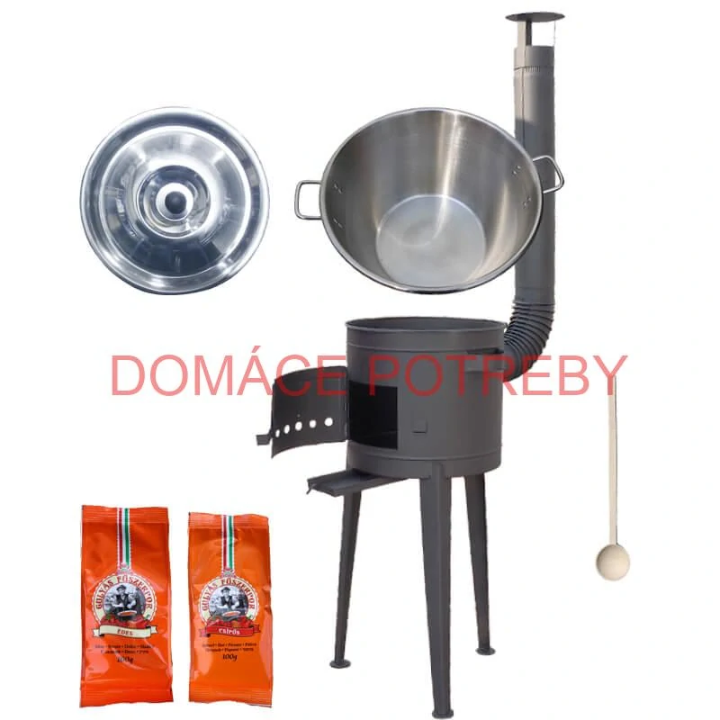 Nerezový kotol 40 L + vysoká kotlina 47 cm (1,5 mm) HODO Plus 600 + paprikové korenie na guláš