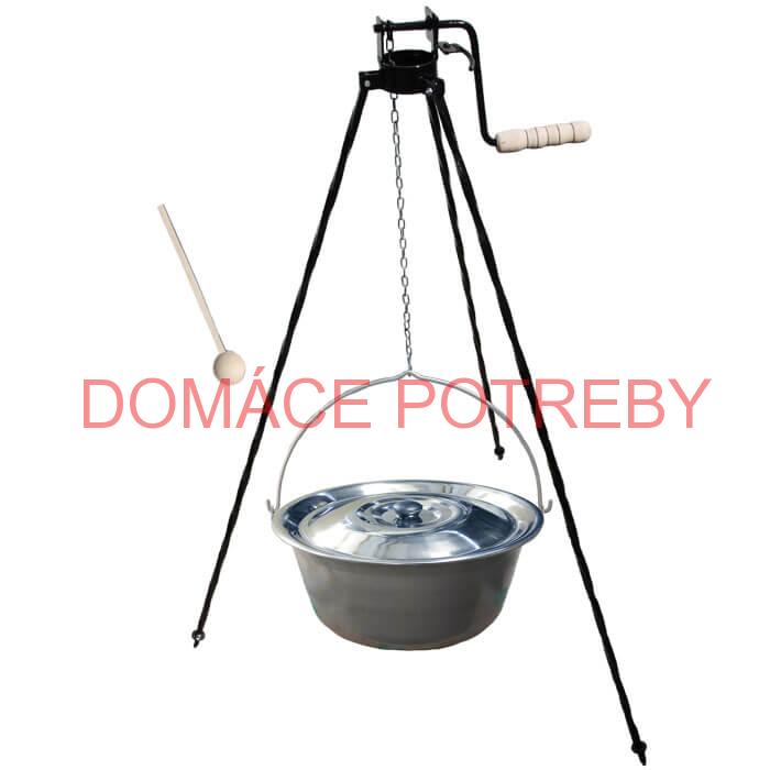 Nerezový kotlík 10 L (1,5 mm) + stojan s kladkou VAR