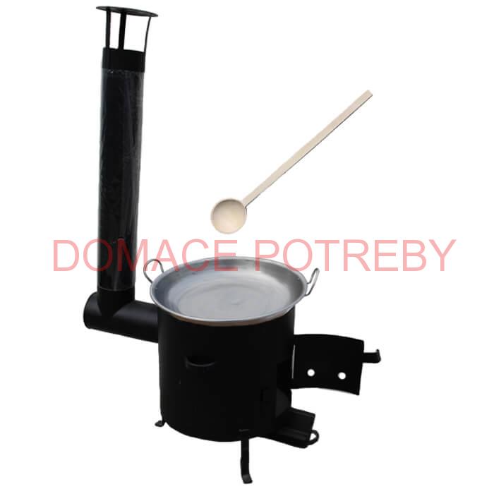 Železná panvica 46 cm na grilovanie + Kotlina 42 cm a vareška Garden Barbecue