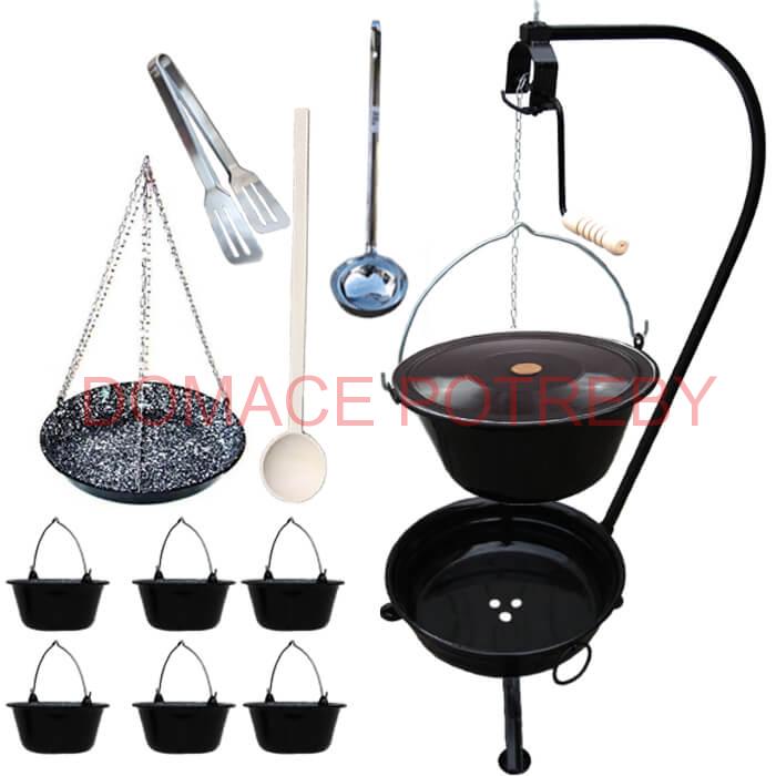 Kotlíková súprava 25 L SMALT + grilovacia panvica PARTY MIX