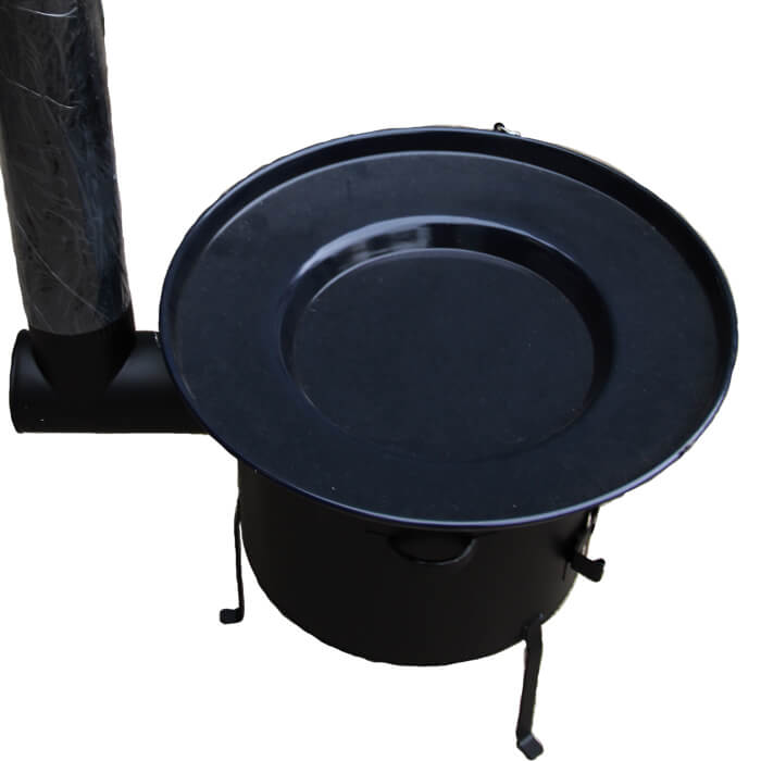 Smaltovaná grilovácia panvica s reťazou 56 cm