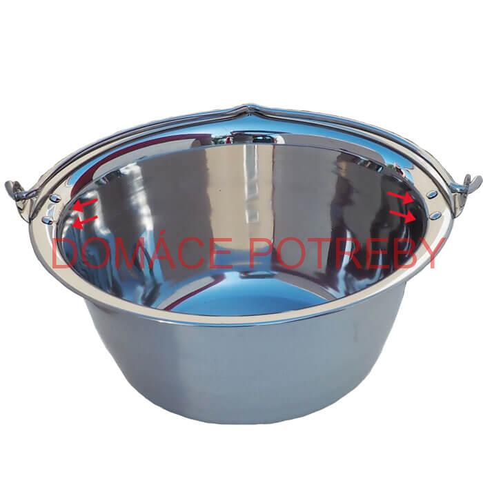 Antikorový kotlík 30 L (0,8 mm) s nitmi