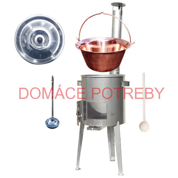 Medený kotlík 20 L (1,2 mm) + nerezová kotlina 42 cm LUXUS