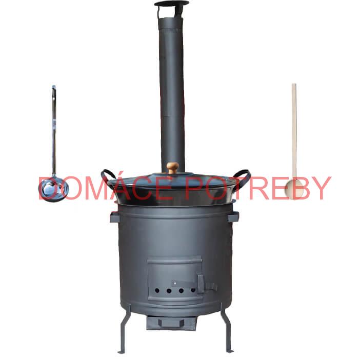 Smaltovaný kotol 60 L + žiaruvzdorná kotlina 53 cm PLUS 600