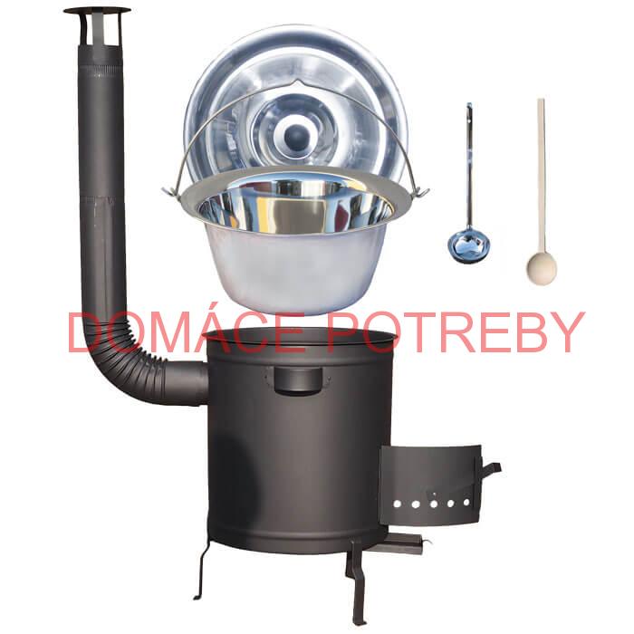 Nerezový kotlík 22 L (0,8 mm) + hrubostenná (1,5 mm) a žiaruvzdorná kotlina 42 PLUS 600