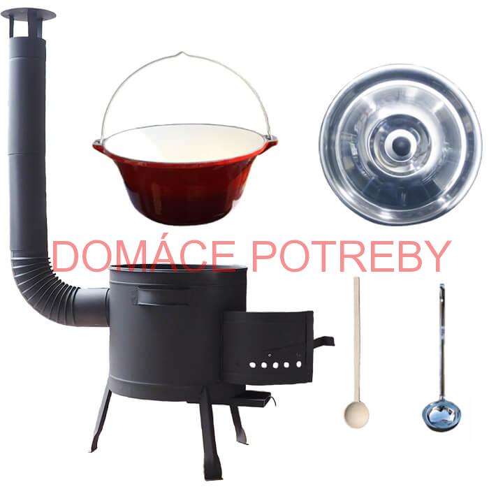 Liatinový kotlík so smaltovanou úpravou 16 L + nízka kotlina 36 PLUS 600