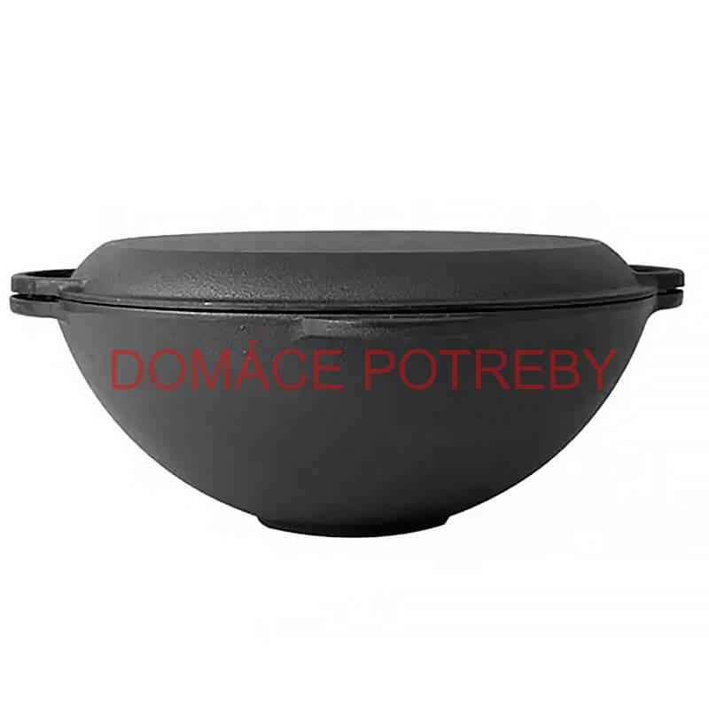 Liatinový wok s pokrievkou (panvicou) 37 cm 3 v 1
