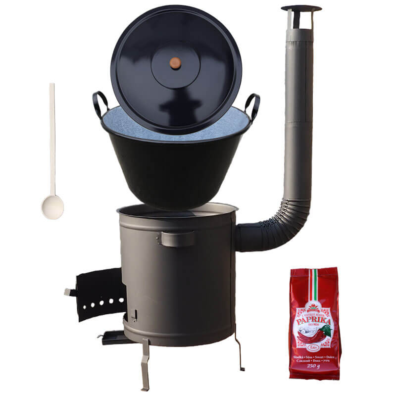 Smaltovaný kotol 60 L + hrubostenná kotlina 53 cm (1,5 mm) STRONG PLUS 600 + sladká paprika 250 g