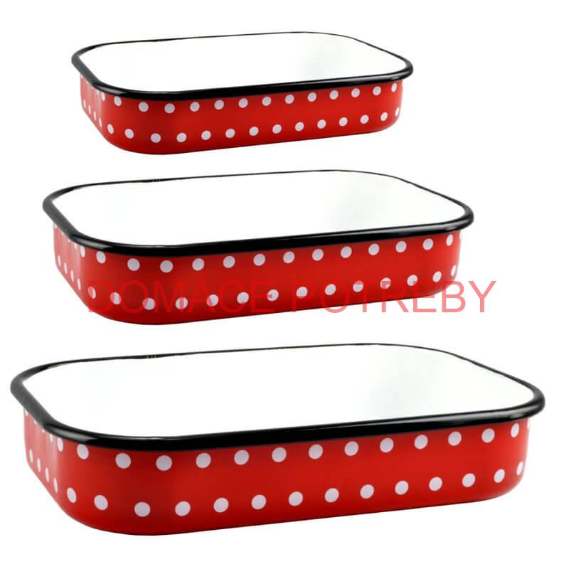 Smaltovane pekáče DECOR 3 ks