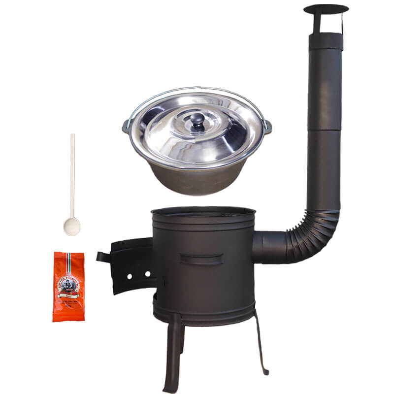 Liatinový kotlík 10,8 L + kotlina 33 cm (1 mm) + žiaruvzdorná farba Plus 700