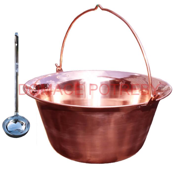 Medený kotlík 30 L + antikórová naberačka