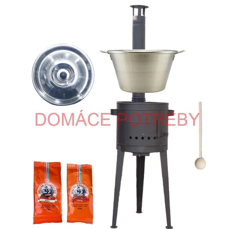 Nerezový kotol 40 L + vysoká kotlina 47 cm (2,0 mm) HODO Plus 600 + paprikové korenie na guláš