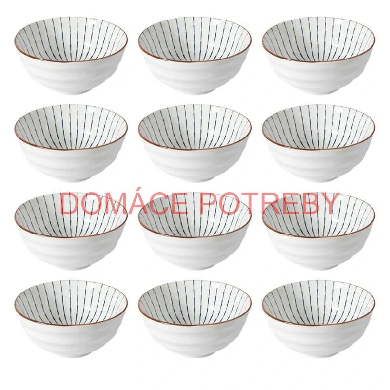 Sada 12 ks veľkých keramických misiek na guláš a polievky, 1 liter