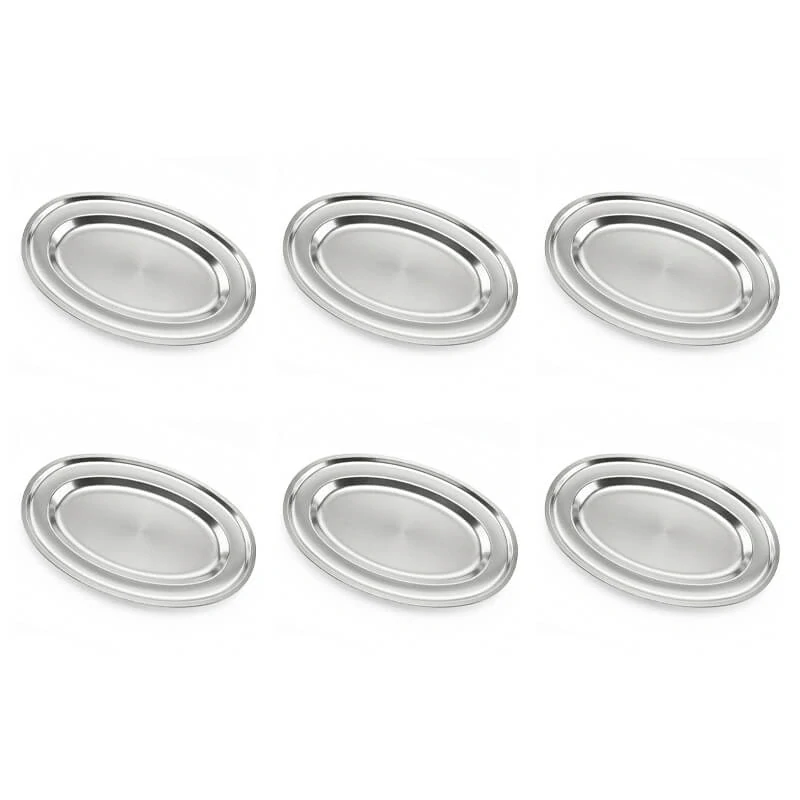 Nerezové podnosy pre catering – set 6 ks (45,5cm) - Servíruj s istotou a štýlom