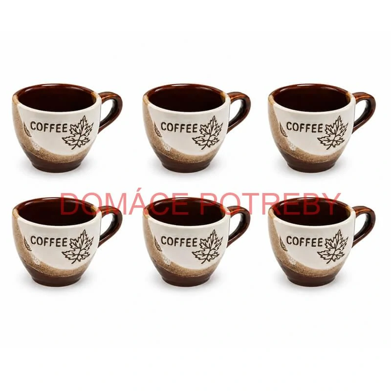 Súprava keramických pohárov na kávu 100 ml 6 ks