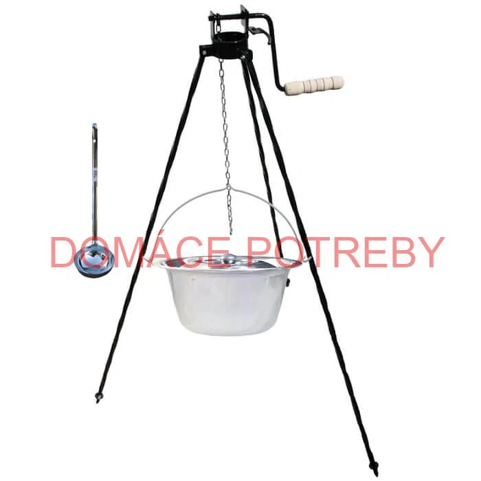 Antikorový kotlík 22 L (0,8 mm) + pokrievka + stojan s kladkou VAR