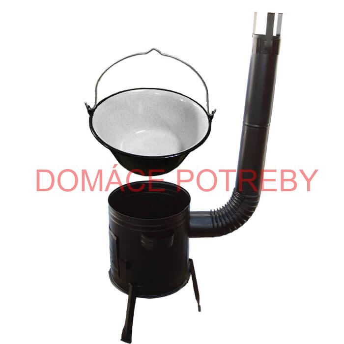 Smaltovaný kotlík 8 L (1,2 mm) + kovová kotlina 31 CLASSIC (KOV) Easy party