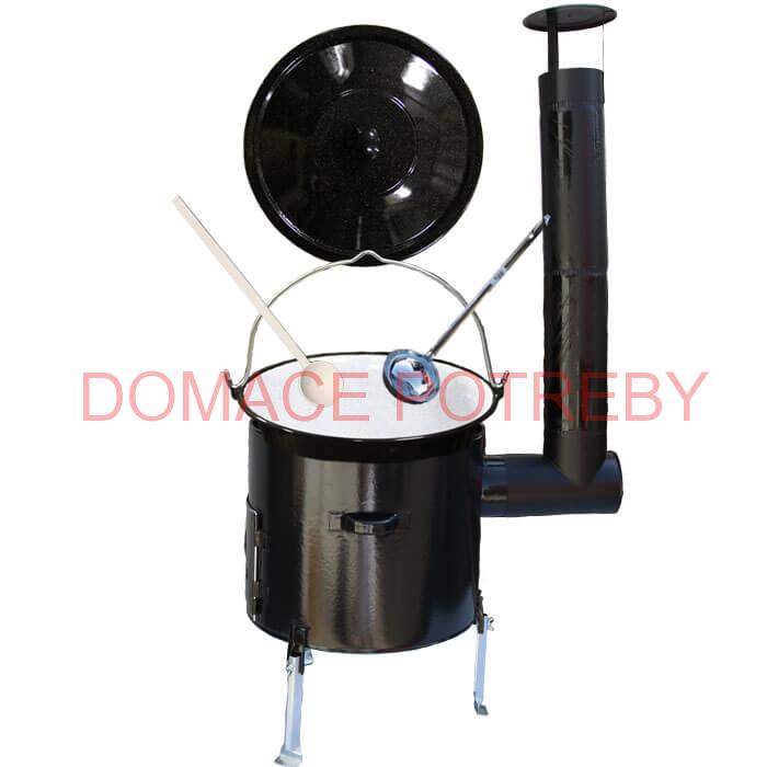 Smaltovaný kotlík 20 L (1,2 mm) + smaltovaná kotlina 42 cm + vareška a naberačka Easy party