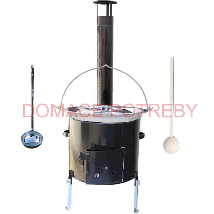 Kotlíkový gulášový set + antikorový kotlík 30 L (1,2 mm) Smalt Party